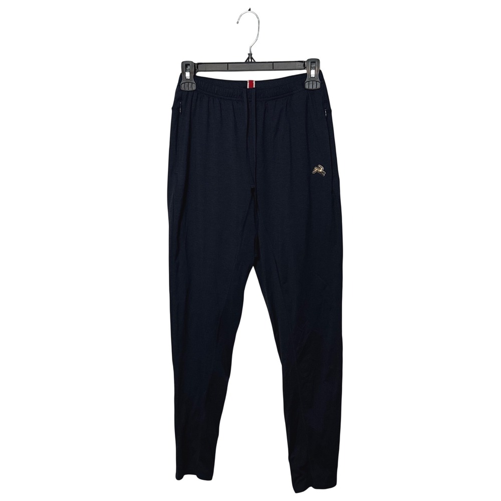Tracksmith Session Pants Mens Small Navy Running Joggers Ankle Zip Performance